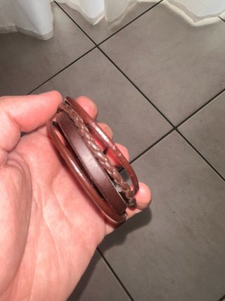 Bracciale Uomo Pelle Marrone fatto a mano