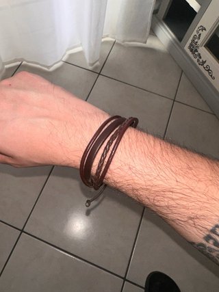 Bracciale Uomo Pelle Marrone fatto a mano
