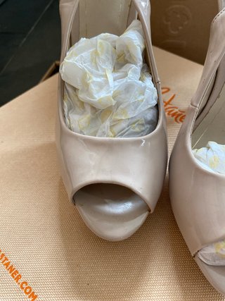 Zapatos de tacón Mango nude.