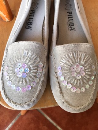 Zapatos planos Piluba beige/multicolor talla 38