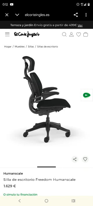 Silla Ergonómica Alta Gama Humanscale