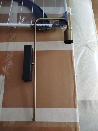 Aplique pared negro y dorado (2 uds)