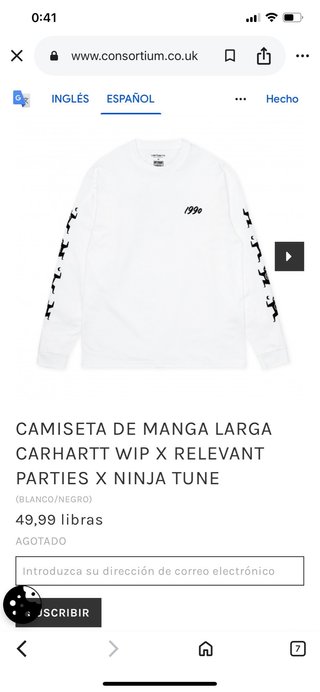 Camiseta Carhartt WIP x Ninja Tune 1990