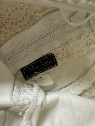 Traje de Flamenca blanco con volantes - Pilar Vera