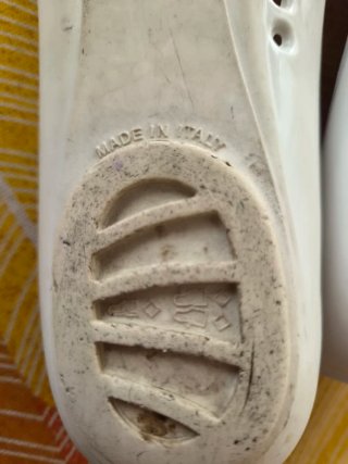 Ballerine bianche in silicone con fiore in pelle