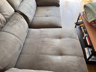 Sofá 3 plazas gris extensible