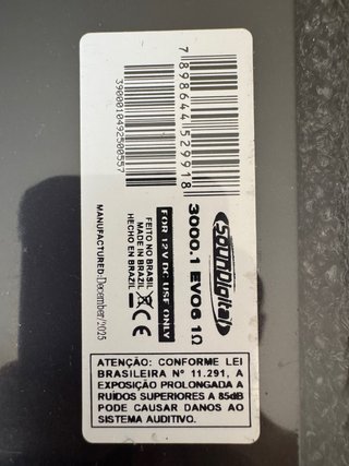 Amplificador SoundDigital 3000.1 EVO6