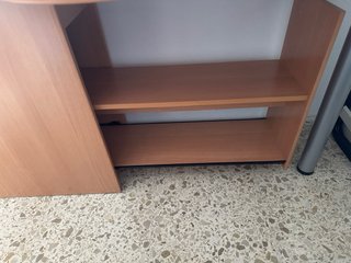 Mesa escritorio madera con zapatero,medidas 180ctm