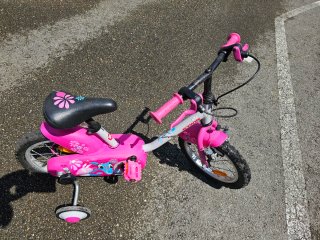 Bicicleta infantil Decathlon 14 rosa