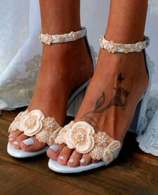 brazalete crochet novias, único y personalizado,