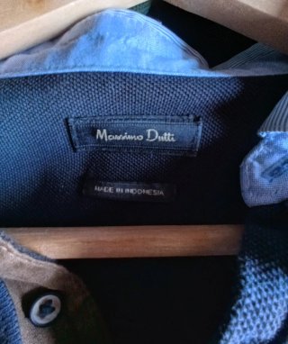 Polo Massimo Dutti Azul Marino Talla L