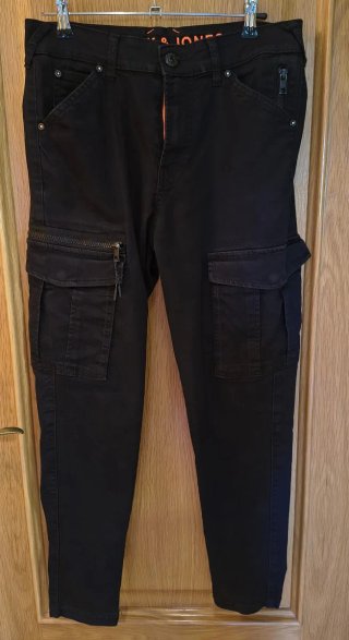 Pantalón Cargo Jack & Jones Talla S Negro