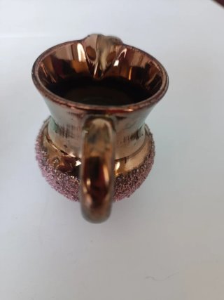 2  jarritas antiguas de lustre de cobre