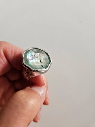 Anillo de plata talla 11 motivo diente de leon