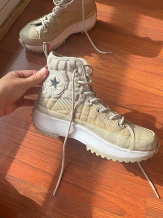Converse Run Star Hike Plataforma Beige Rosa