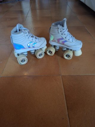 Patines Oxelo 4 Ruedas Blancos. Talla 30