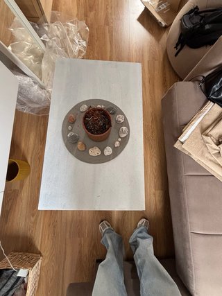 Mesa de centro madera blanca