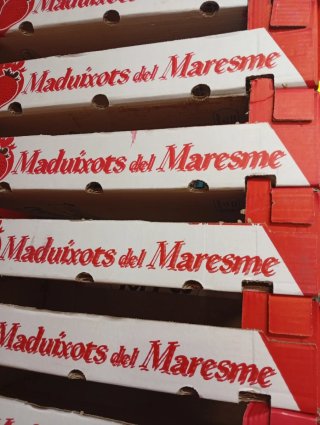 Caixa de cartró per maduixes