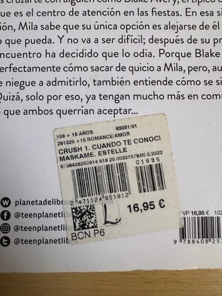 Libro Crush: Cuando te conocí de Estelle Maskame.