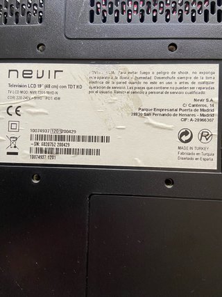 Televisor Nevir 19 Negro