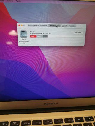 MacBook Air 7.2 2018 i5 8GB, 128gb, Plata