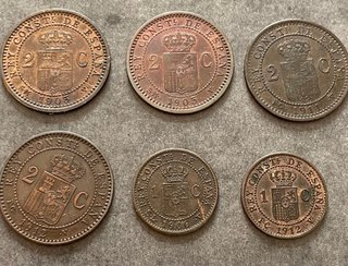 Lote 13 monedas Alfonso XIII España