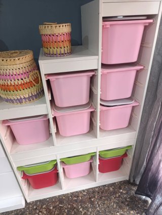 Cajoneras Guarda Juguetes Plástico y Mimbre