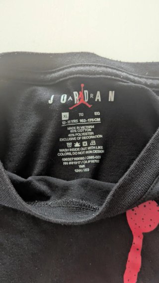 Camiseta Jordan NIÑO Negra