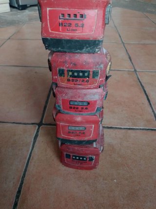 5 Baterías Hilti + 2
