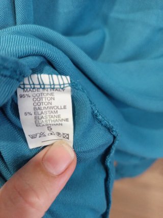 Camisa azul turquesa manga larga