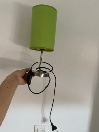 Lámparas de tela verde para dormitorio