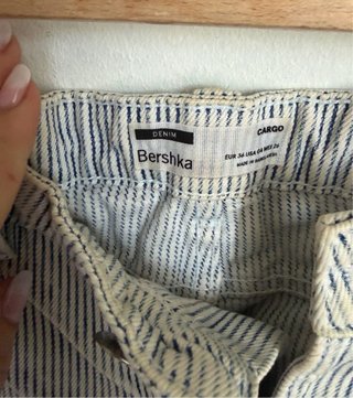 Pantalones cargo rayas Bershka