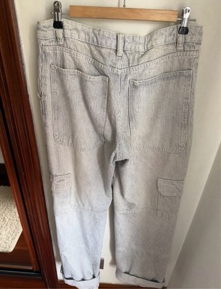 Pantalones cargo rayas Bershka