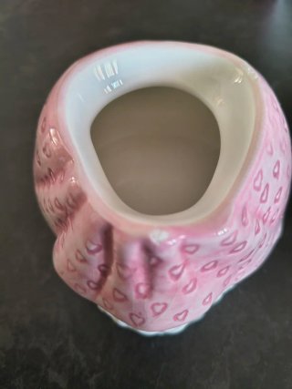 Vasetto gatto rosa in ceramica