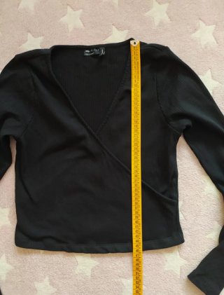 Top ASOS DESIGN negro manga larga T.40