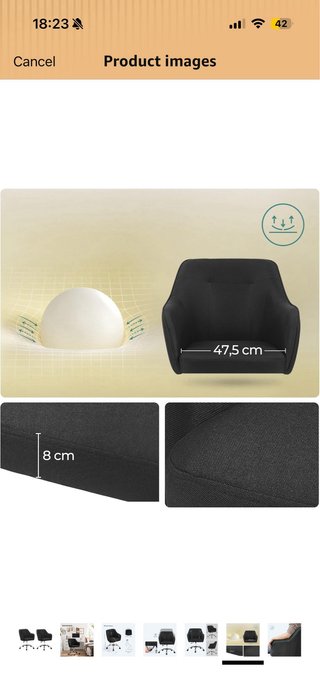 Silla de oficina negra con ruedas