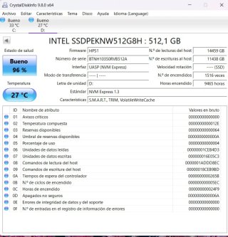 PACK 2 unidades SSD Intel 512GB M.2 NVMe