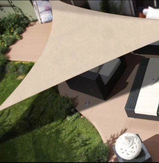 Toldo Vela Triangular 4X4X4 Impermeable