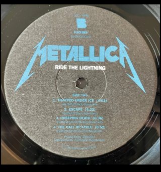 Metallica - Ride the Lightning LP
