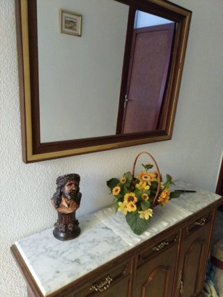 Consola de entrada madera y metal