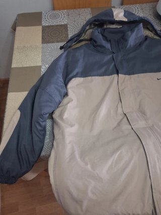 Chaqueta Nike Talla XL Beige y Azul
