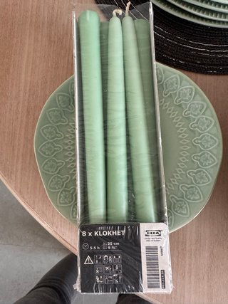 Vajilla IKEA verde cerámica