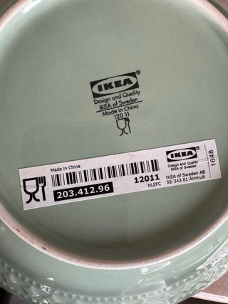Vajilla IKEA verde cerámica
