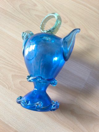 Botijo Càntir Cristal Soplado Azul