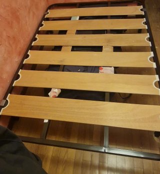 Somier canapé metálico y madera