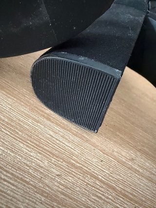Sandalias Pull&Bear tacón terciopelo negro 37