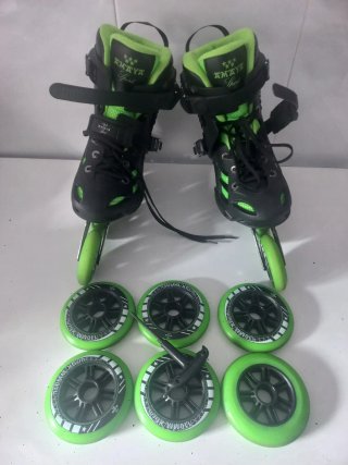 Patines en línea Amaya sport  negros y verdes