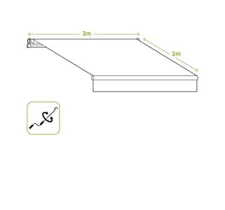 Toldo nuevo 3x2m