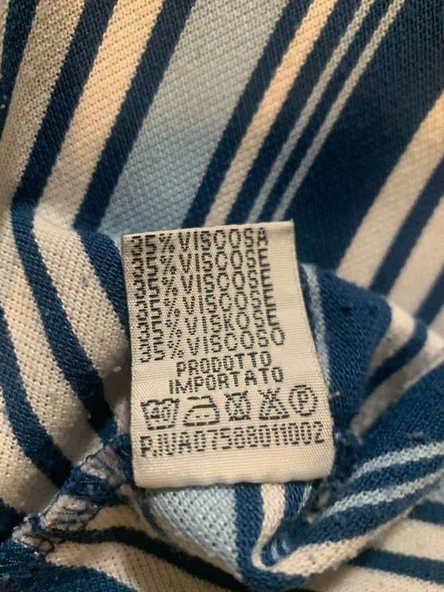 Polo Lacoste Rayas Azul Blanco