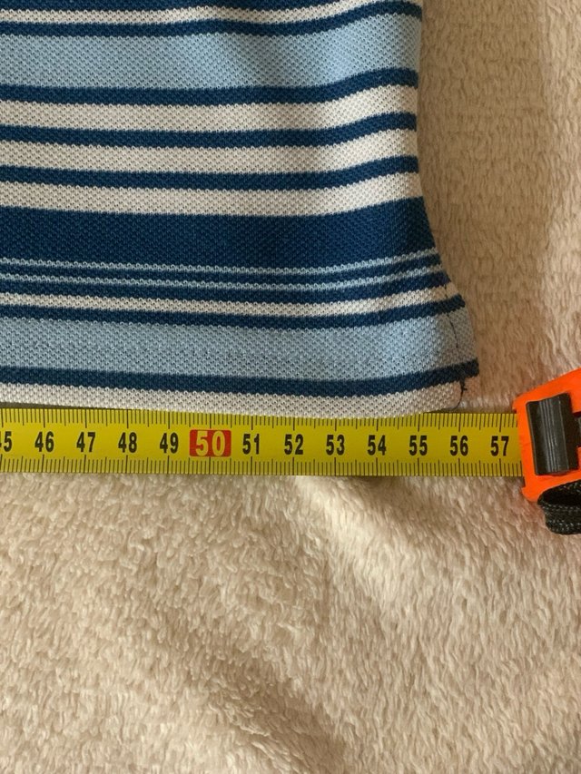 Polo Lacoste Rayas Azul Blanco